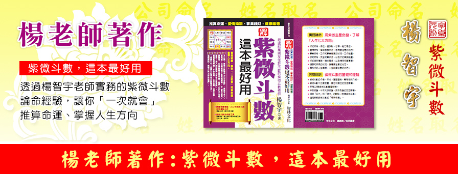 算命-楊智宇老師著作書籍:紫微斗數，這本最好用